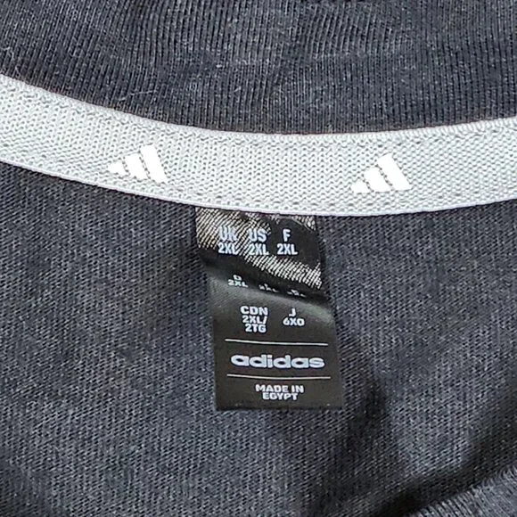 Adidas Polo Men's 2XL Black Go-To Henley Short Sleeve New - Picture 6 of 10